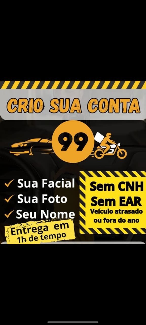 Crie sua conta na 99